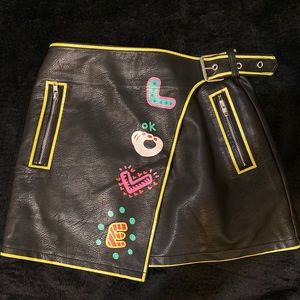 Motorcycle style LOVE skirt